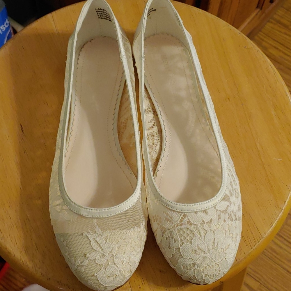 David's Bridal Melissa Sweet Laney Lace Flat